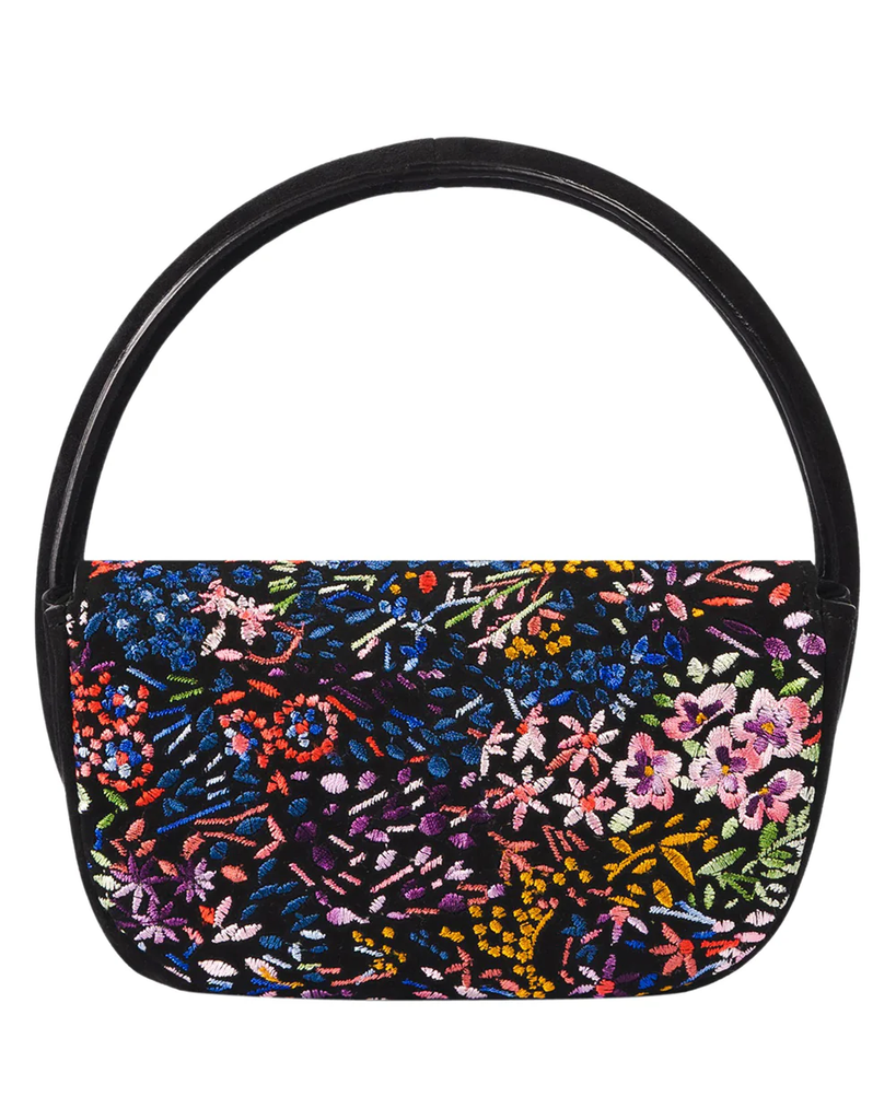 Black Gaga Floral Embroidered Mini Bag