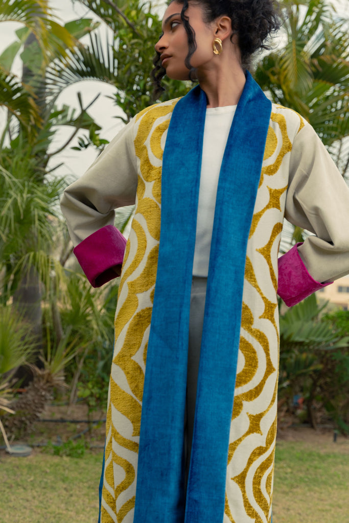 Multicolor Wool Abaya