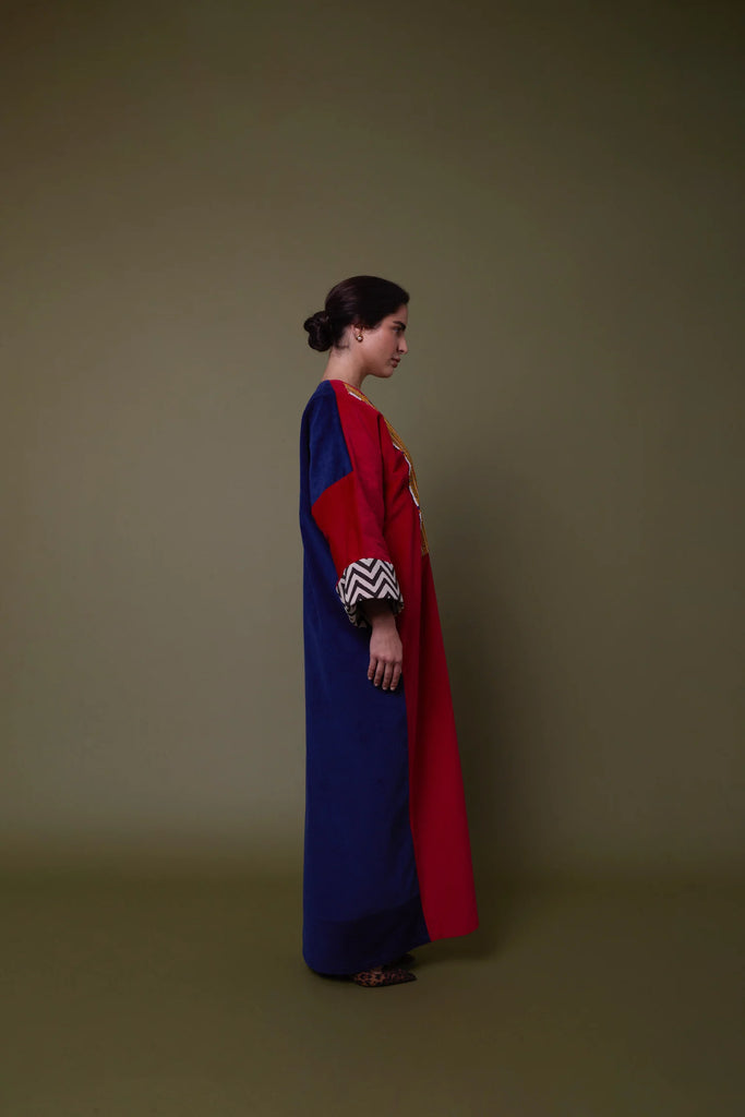 Red & Blue Savill Abaya