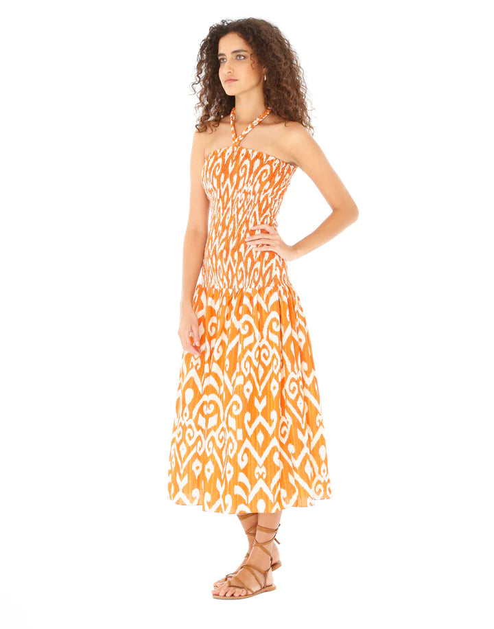 Orange Linden Halter Dress