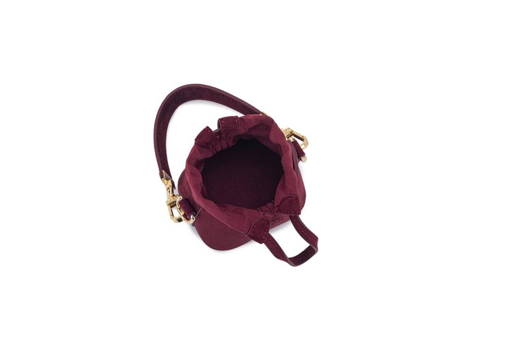 Burgundy Velvet Aldalam Micro Bag