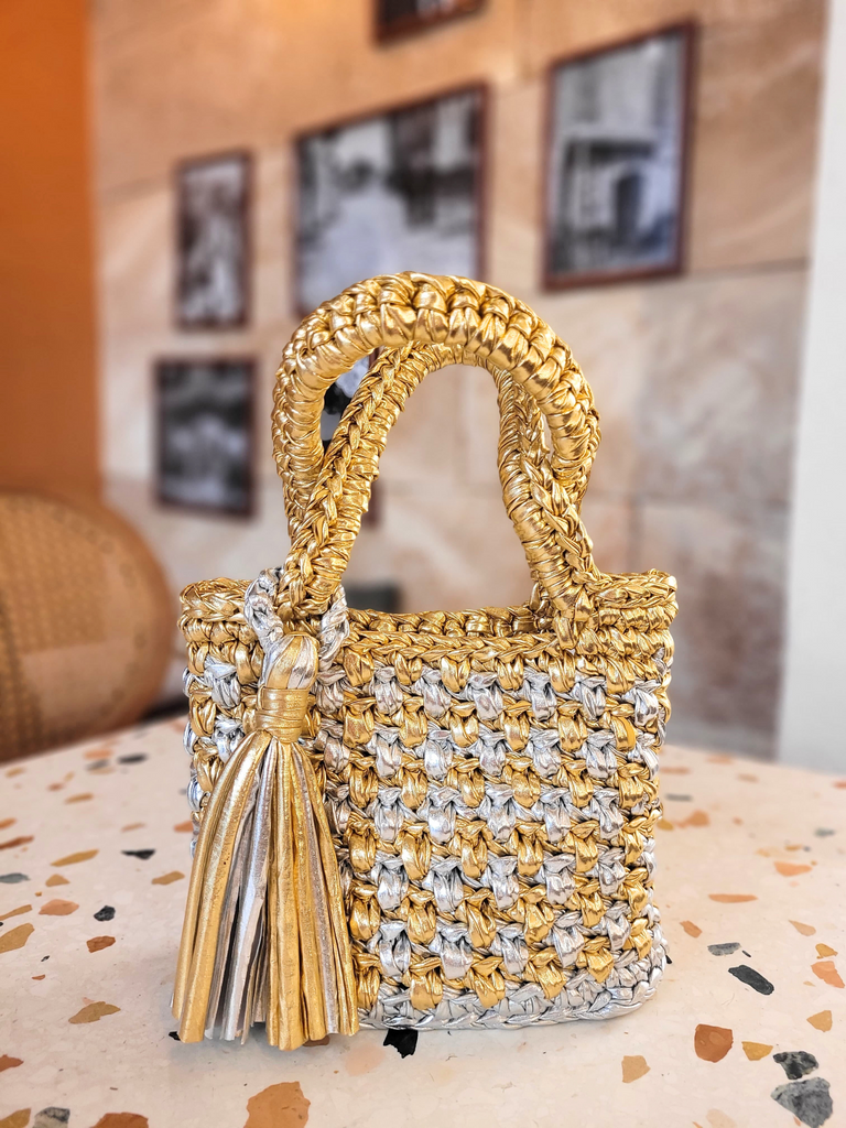 Gold & Silver Tote Bag