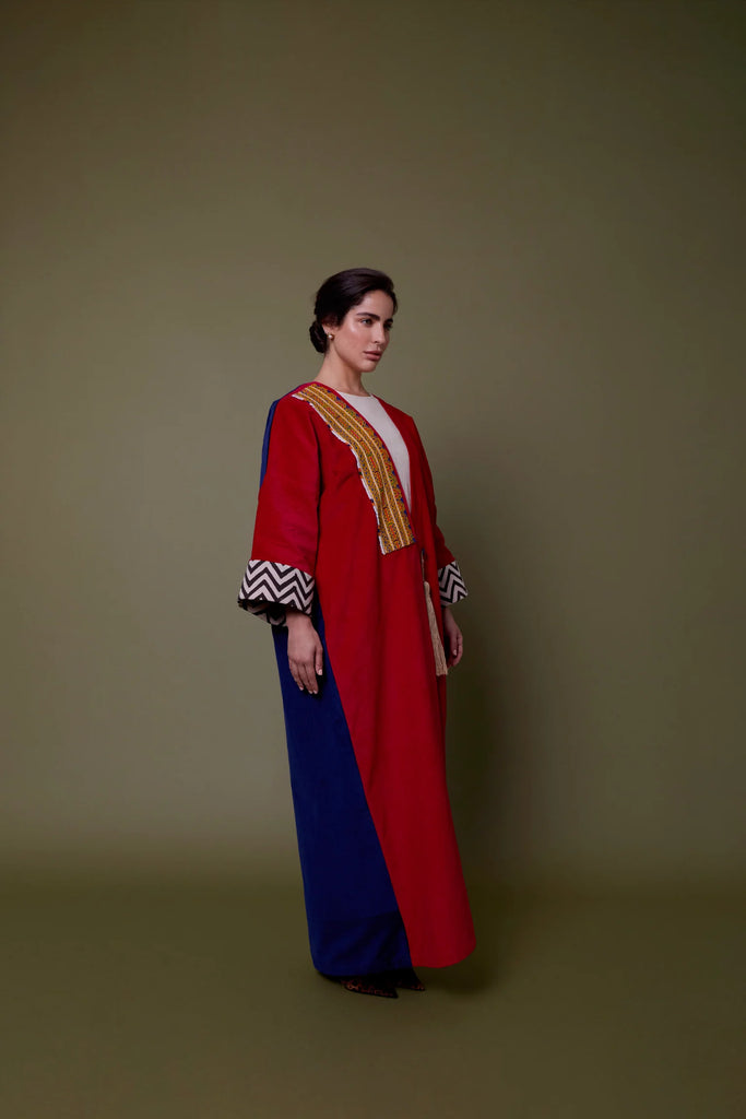 Red & Blue Savill Abaya