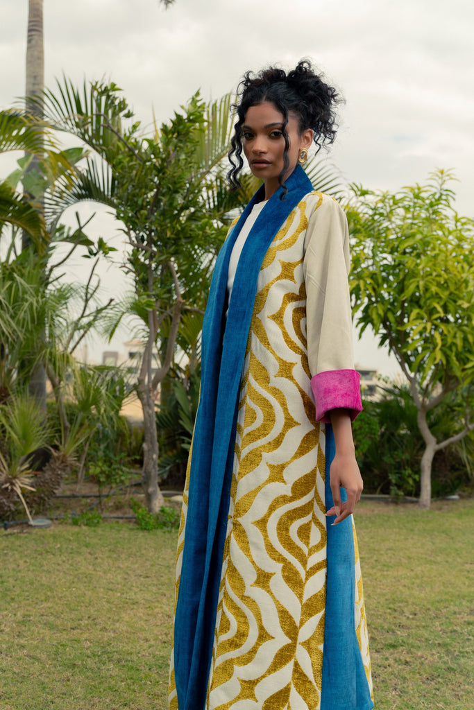 Multicolor Wool Abaya