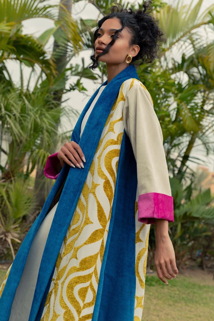 Multicolor Wool Abaya