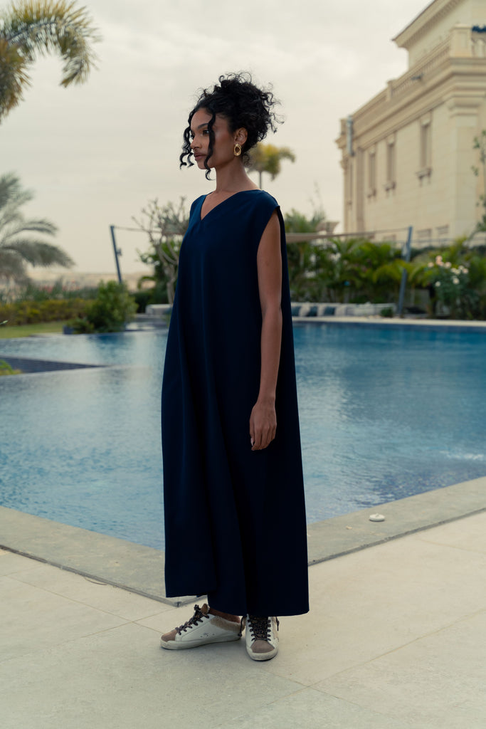 Navy Inner Abaya Dress