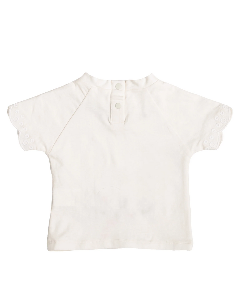 Baby Girl White Top with Necklace