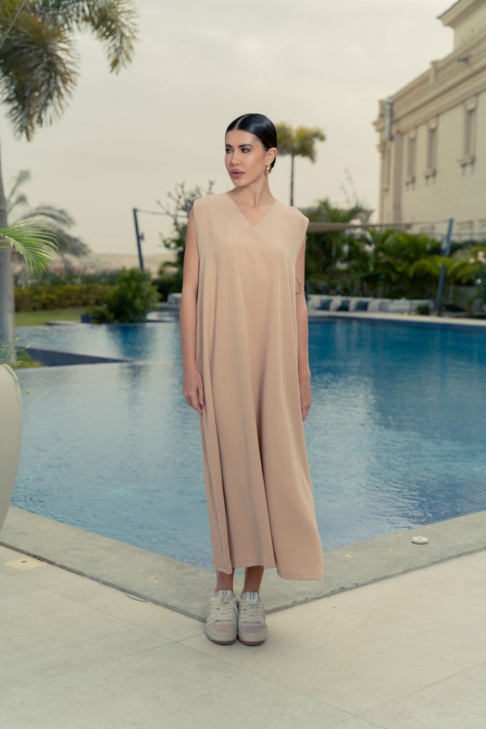 Beige Inner Abaya Dress