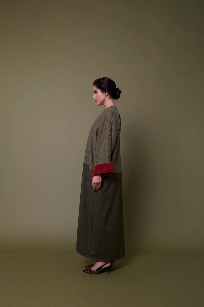 Olive Green Anglesey Abbey Coat Abaya