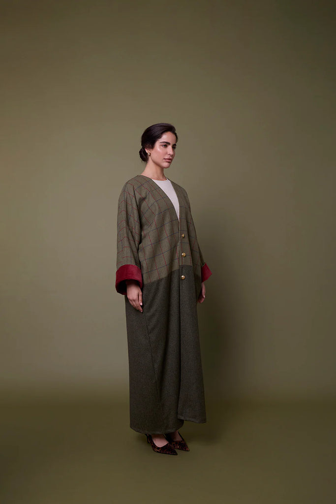 Olive Green Anglesey Abbey Coat Abaya