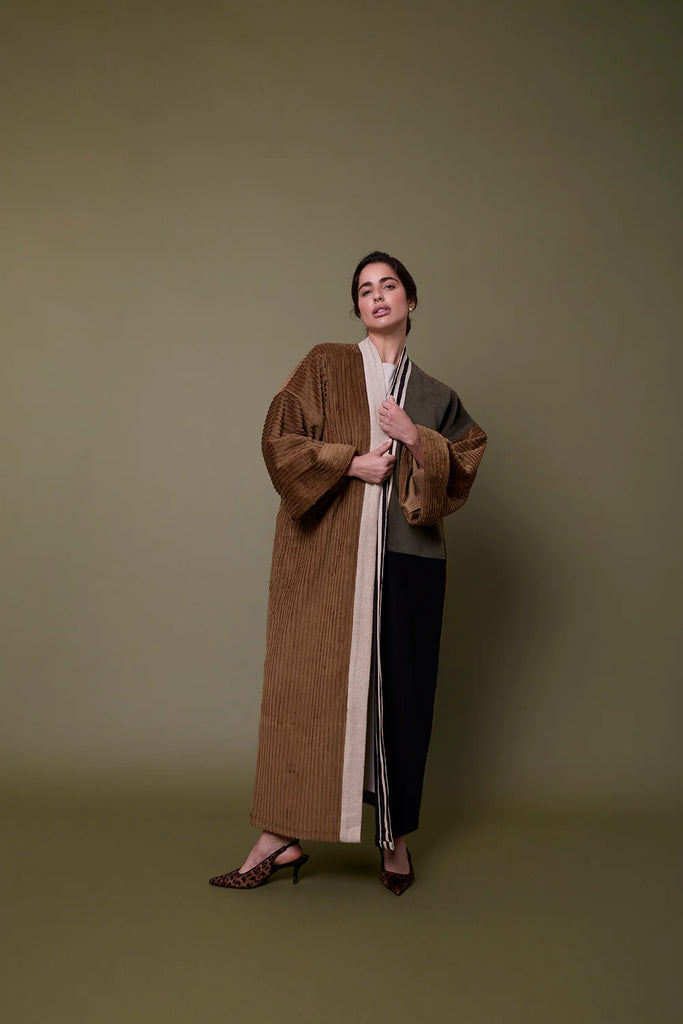 Camel Picasso Kimono Abaya