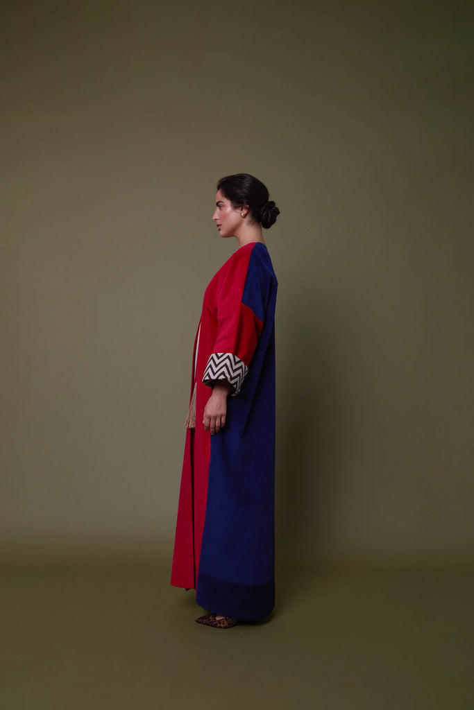 Red & Blue Savill Abaya