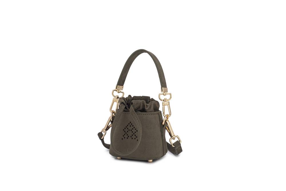 Army Green Velvet Aldalam Micro Bag