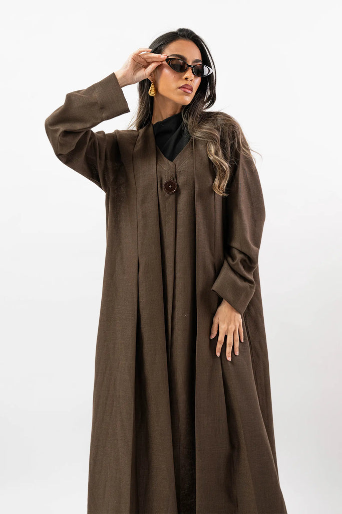 Banyan Mixed Linen Abaya