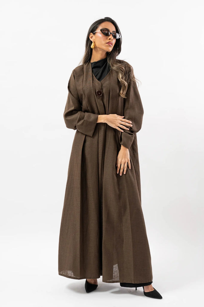 Banyan Mixed Linen Abaya