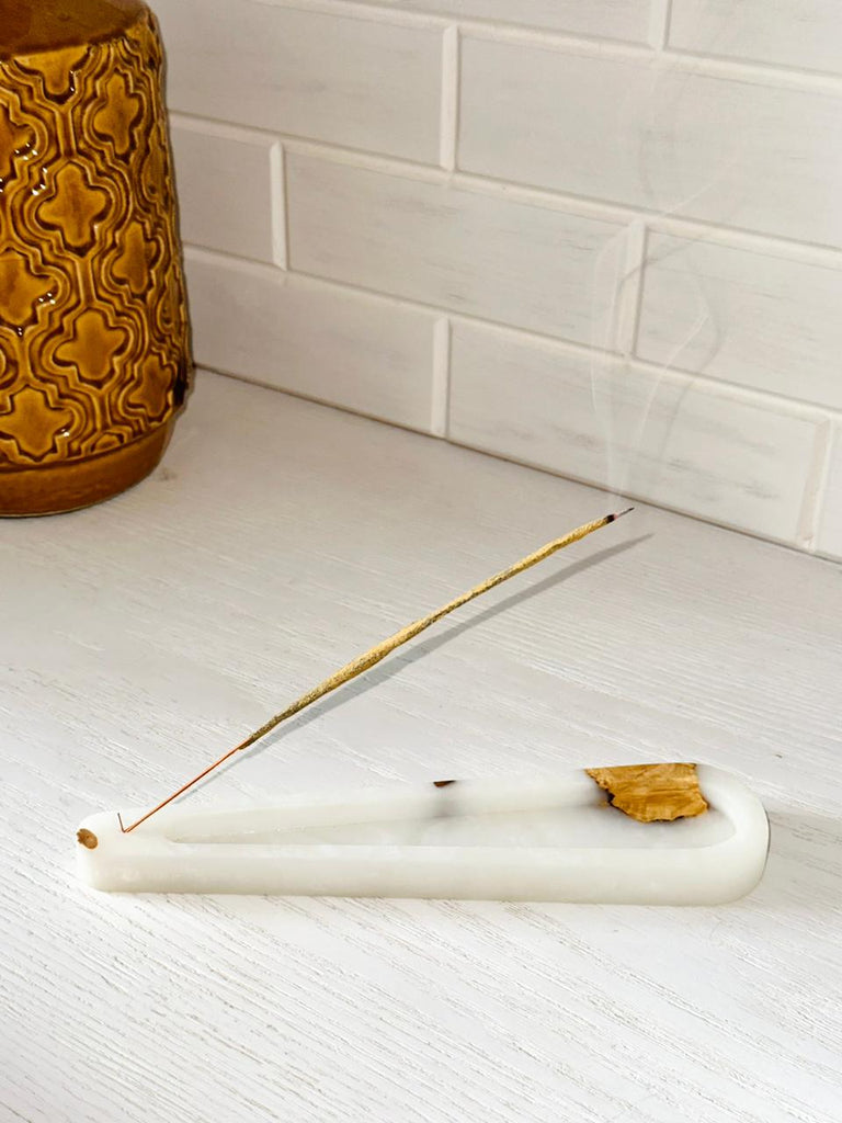 White Long Bukhoor Holder