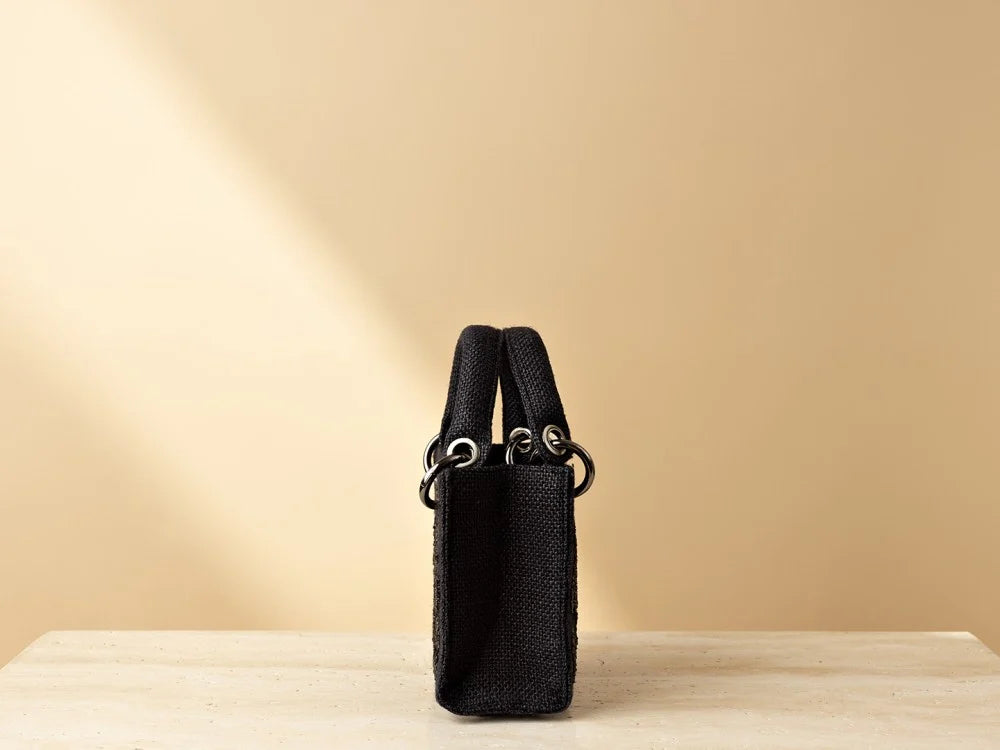 Black Jute Mini Bag