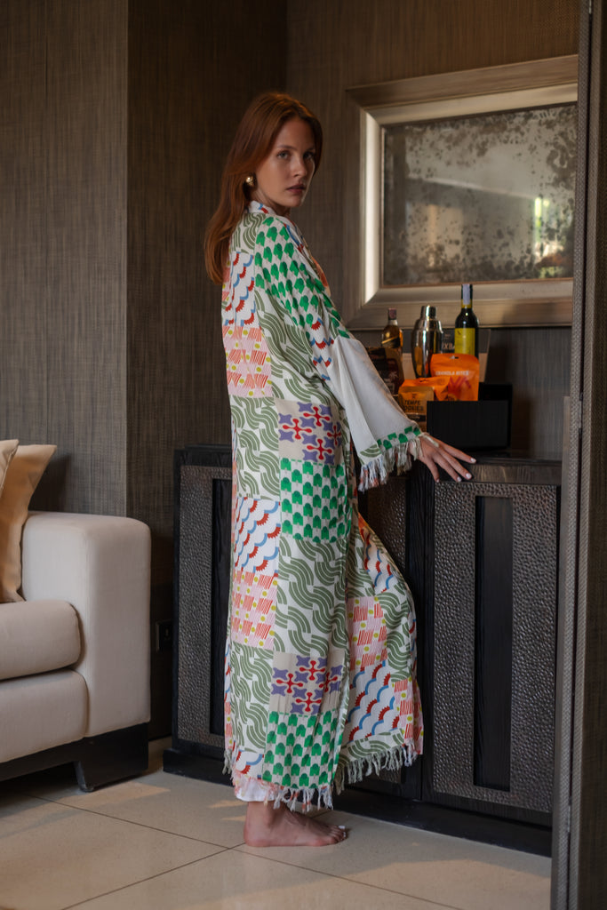 Multicolor Kimono Abaya