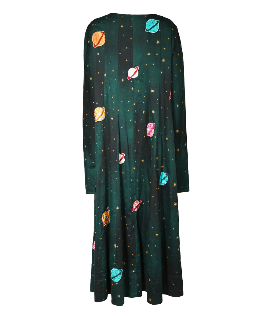 Pleated Maxi Space Kaftan