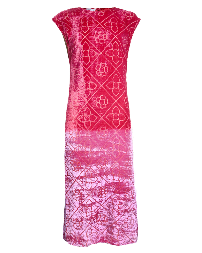 Pink Velvet Maxi Kaftan