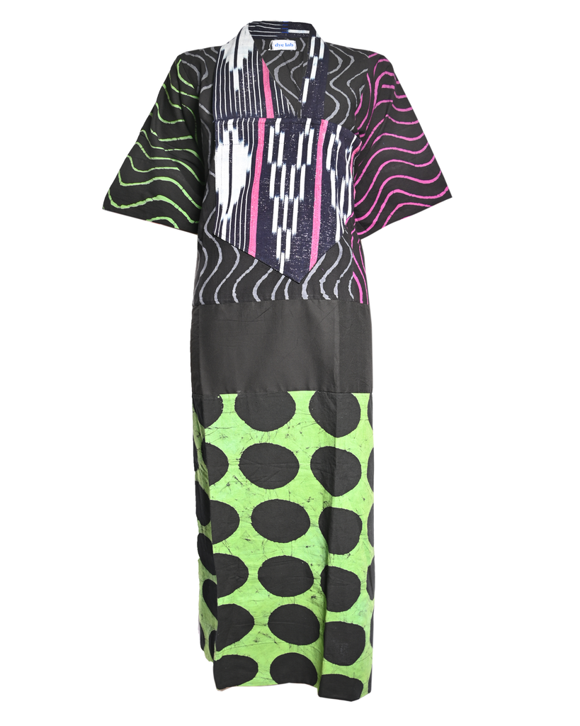 Multicolor Agbada with Baule Kita Collar