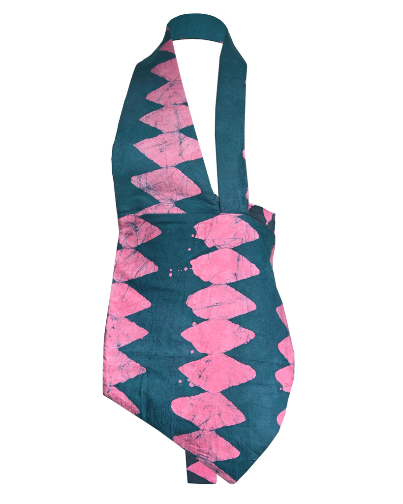 Pink and Green Zigzag Bib