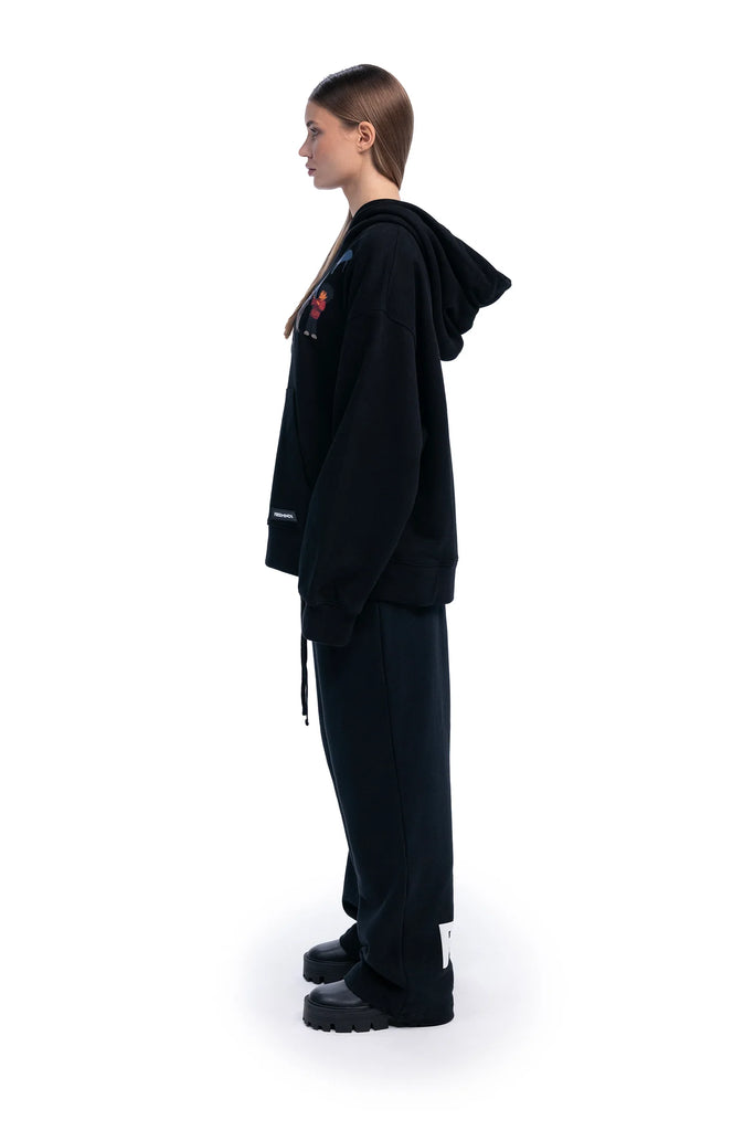 Black Self-Respect Club Oversized Hoodie