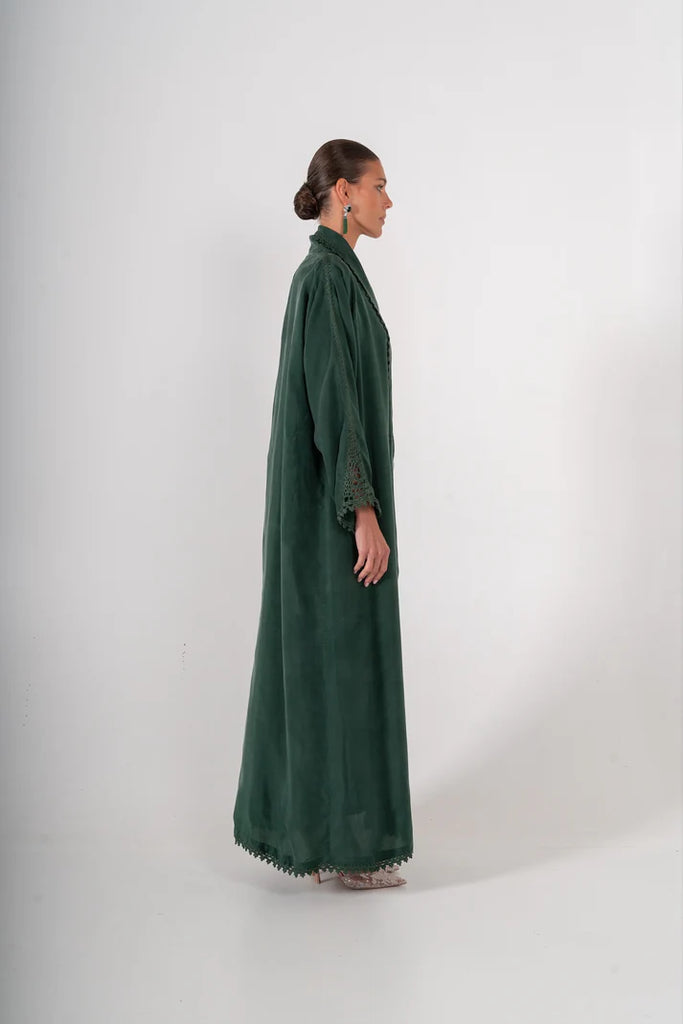 Sintra Emerald Silk Abaya