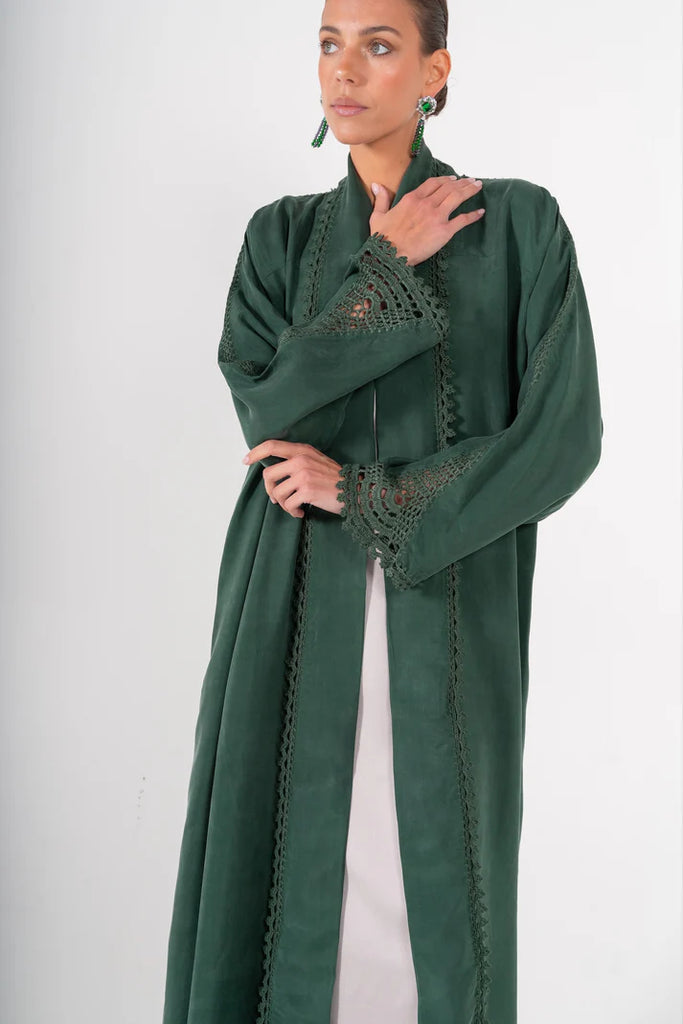 Sintra Emerald Silk Abaya