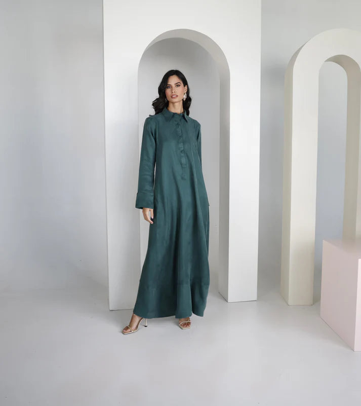 Emerald Riva Silk Kaftan