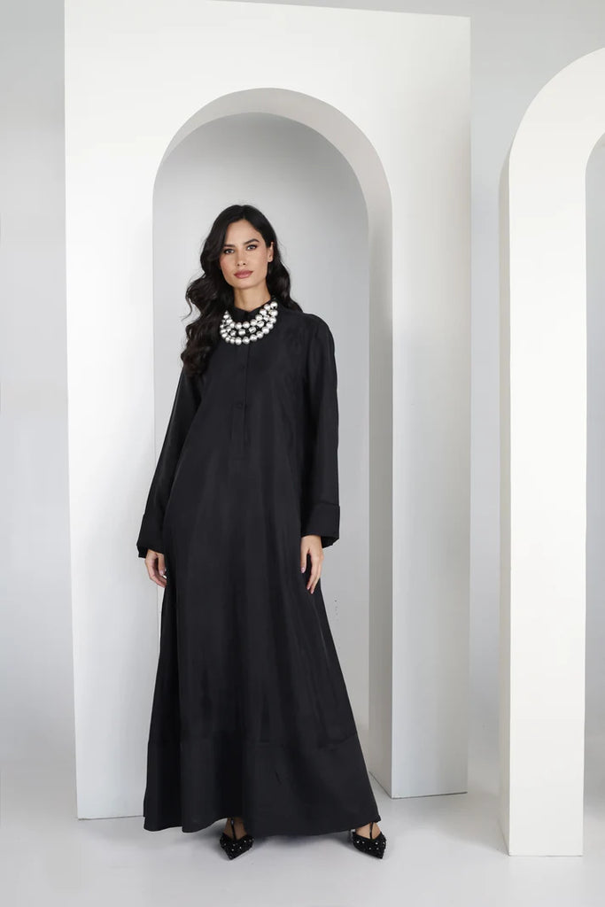 Black Riva Silk Kaftan