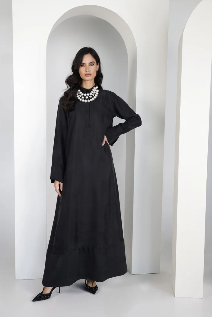 Black Riva Silk Kaftan