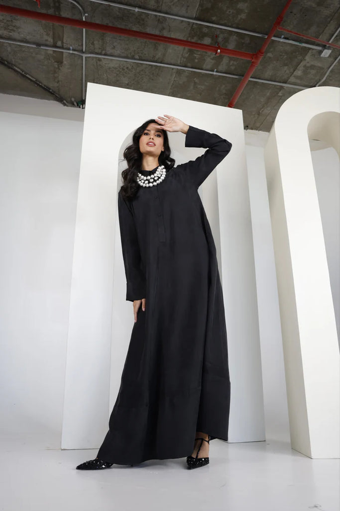 Black Riva Silk Kaftan