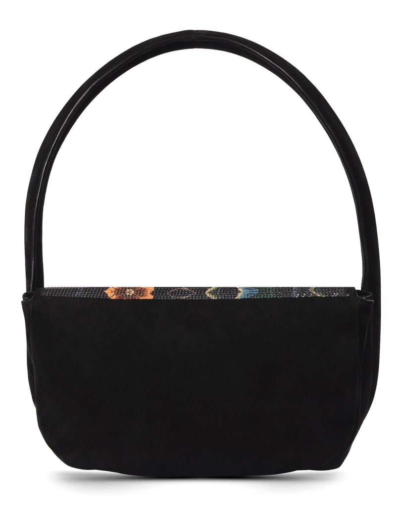 Black Gaga Sequin Embellished Birds Bag