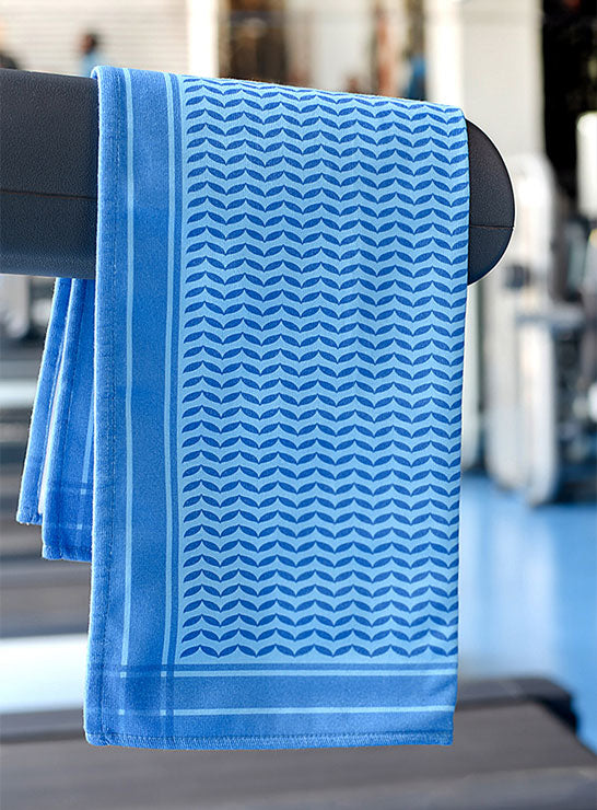 Blue Ghutra Gym Towel