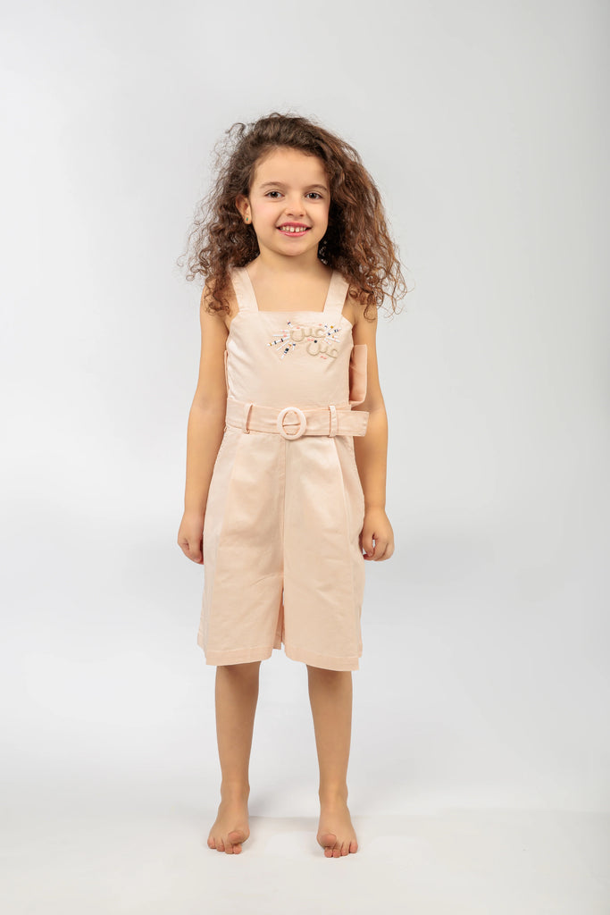 Big Girl Pink Overall Dress