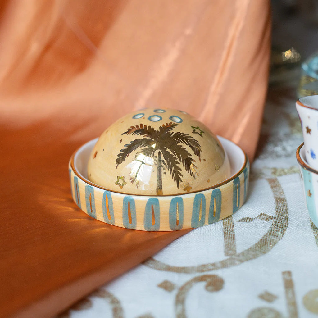 Yellow Palm Tree Incense Burner