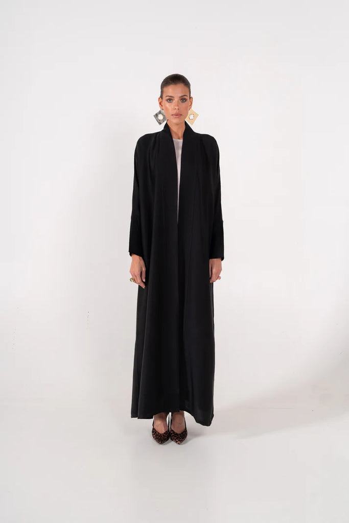 Grace Black Crepe Abaya