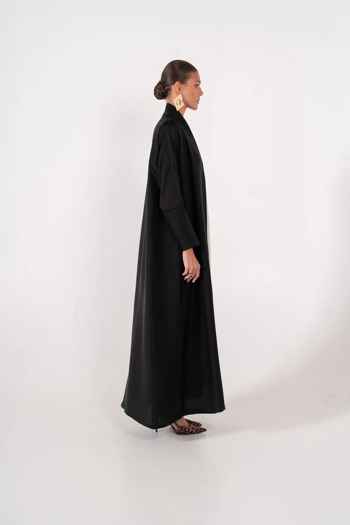 Grace Black Crepe Abaya