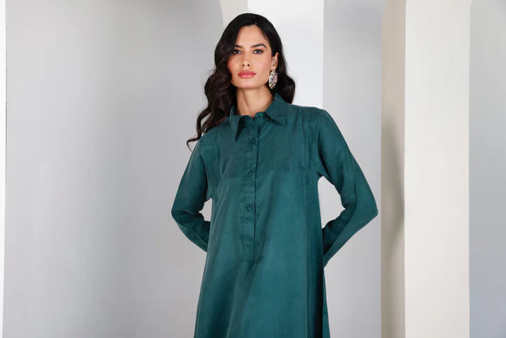 Emerald Riva Silk Kaftan