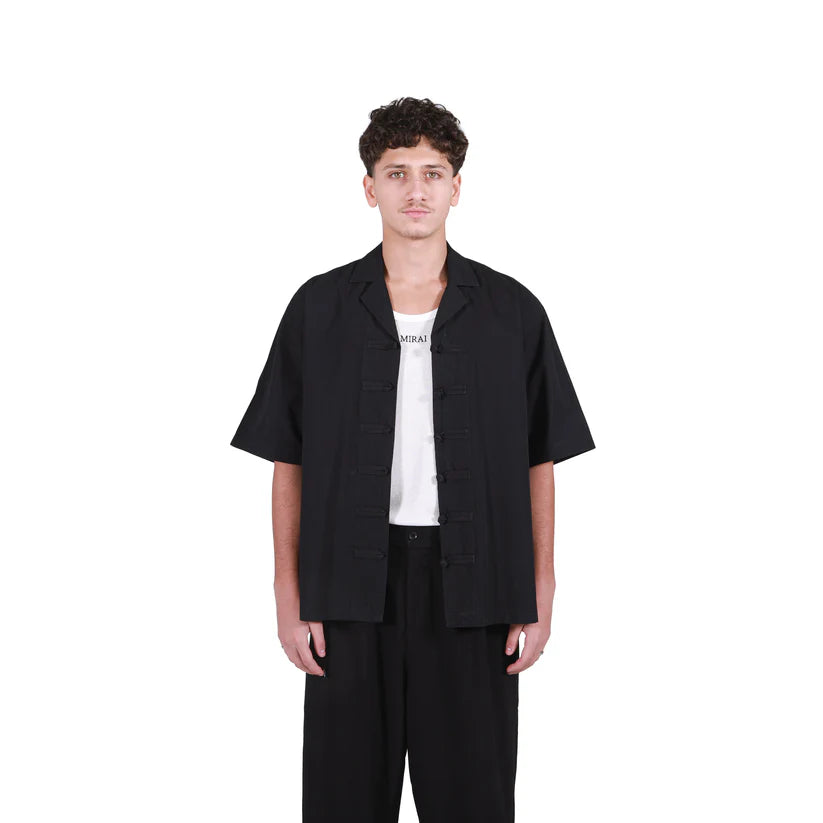 Black Eastern Boxy Shirt