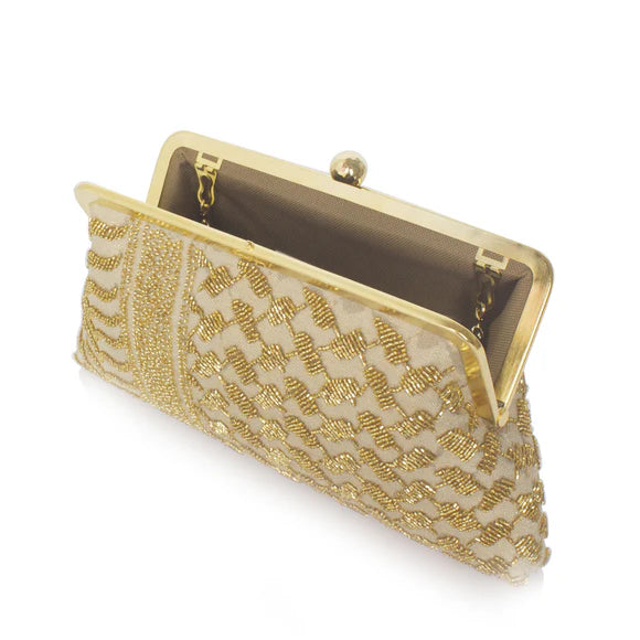 Keffiyeh Gold Classic Clutch