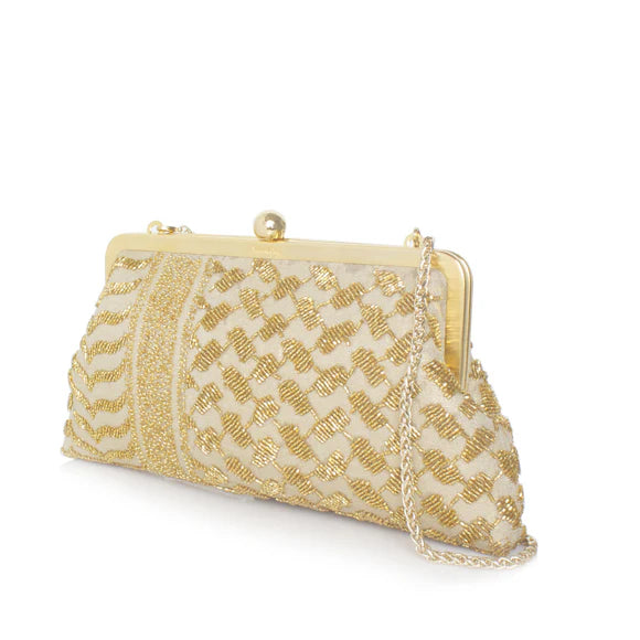 Keffiyeh Gold Classic Clutch