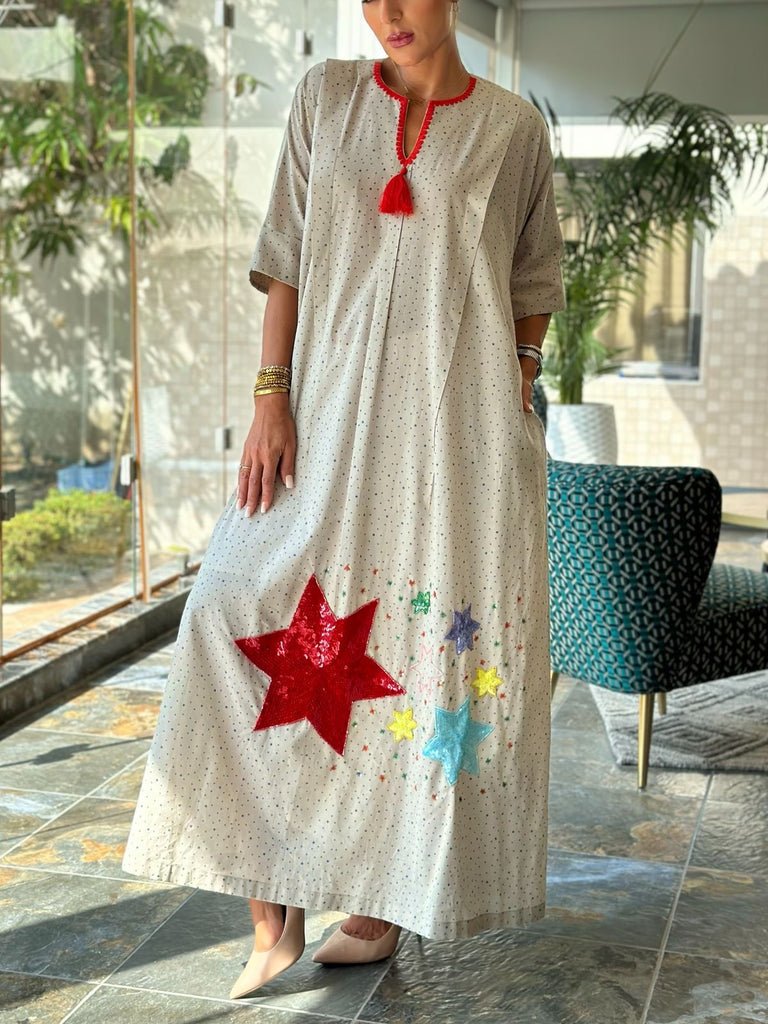 Embroidered Cotton Thobe