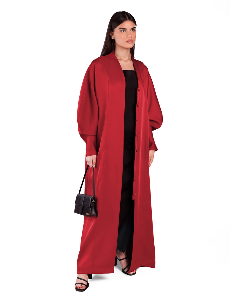 Lunar 1446 Abaya in Ruby