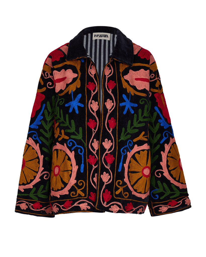 Velvet Suzani Collar Jacket