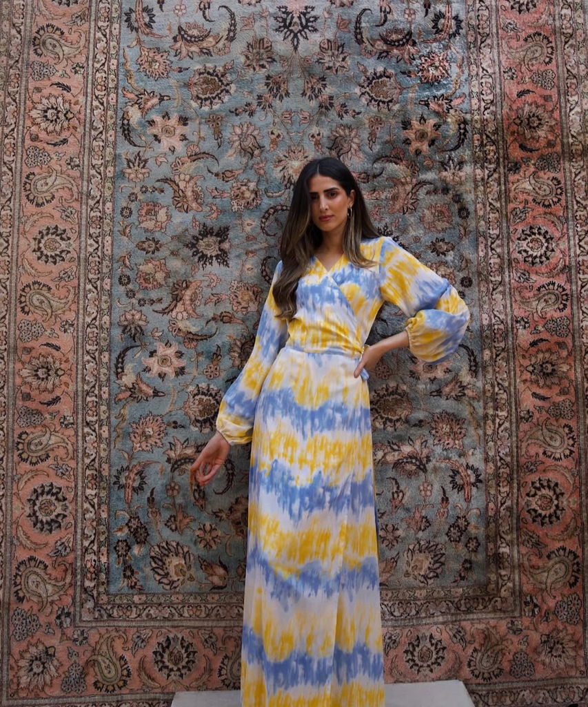 Aurelia Tie Dye Wrap Dress