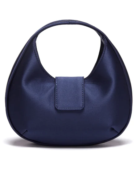 Mila Navy Satin Bag