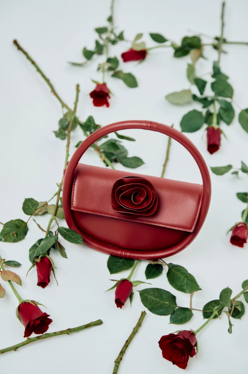 Red Gaga Flower Mini Bag