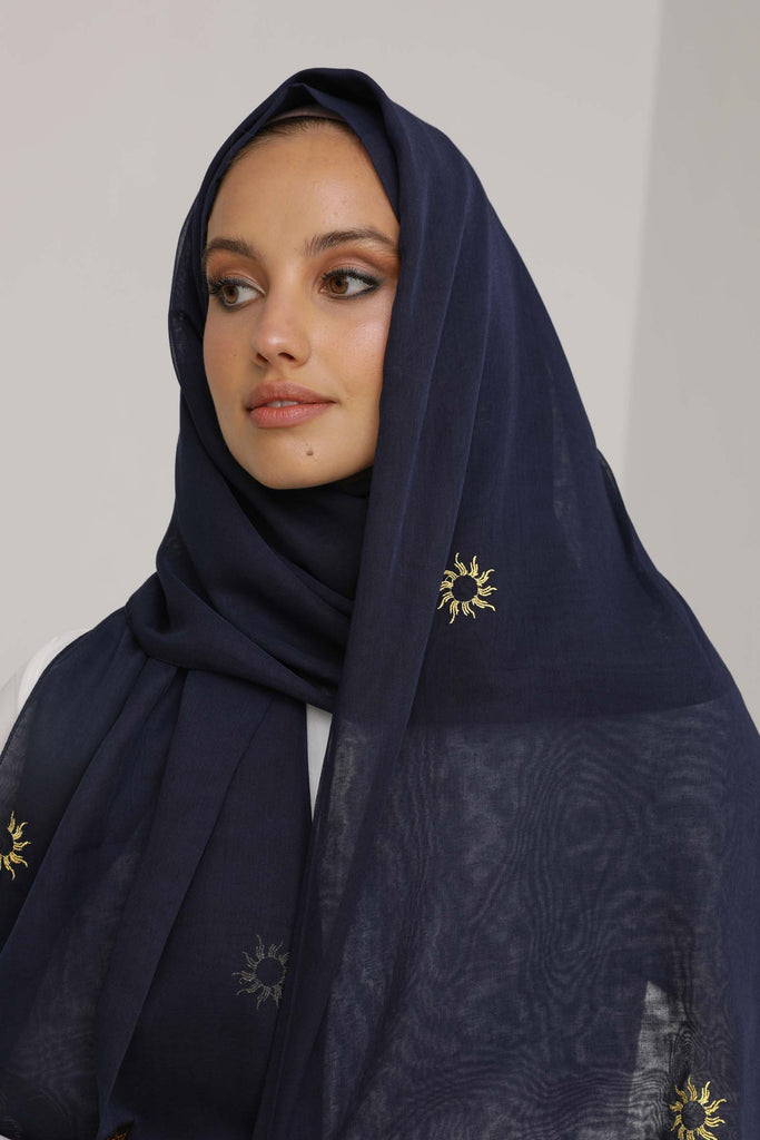 Navy Blue Shams Tarha